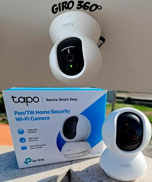 Camera de Segurança Wi-Fi 360º, 1080p Full HD TP-Link Tapo C200, Visão Noturna, Audio de duas vias, Detecção de Movimentos, Trabalha com Alexa, 512G de Armazenamento Local, Armazenamento na Nuvem na Amazon