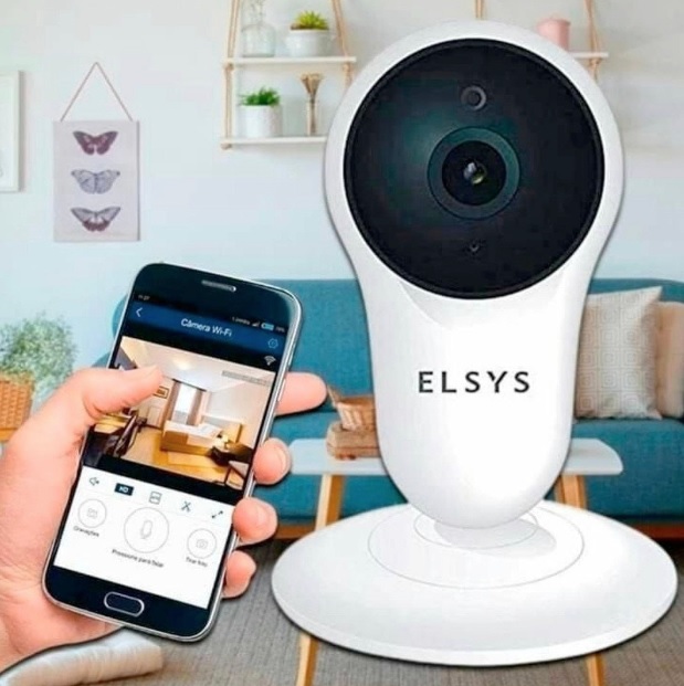 Câmera de Segurança Wi-Fi HD ESC-WY3, Elsys, Branca na Amazon