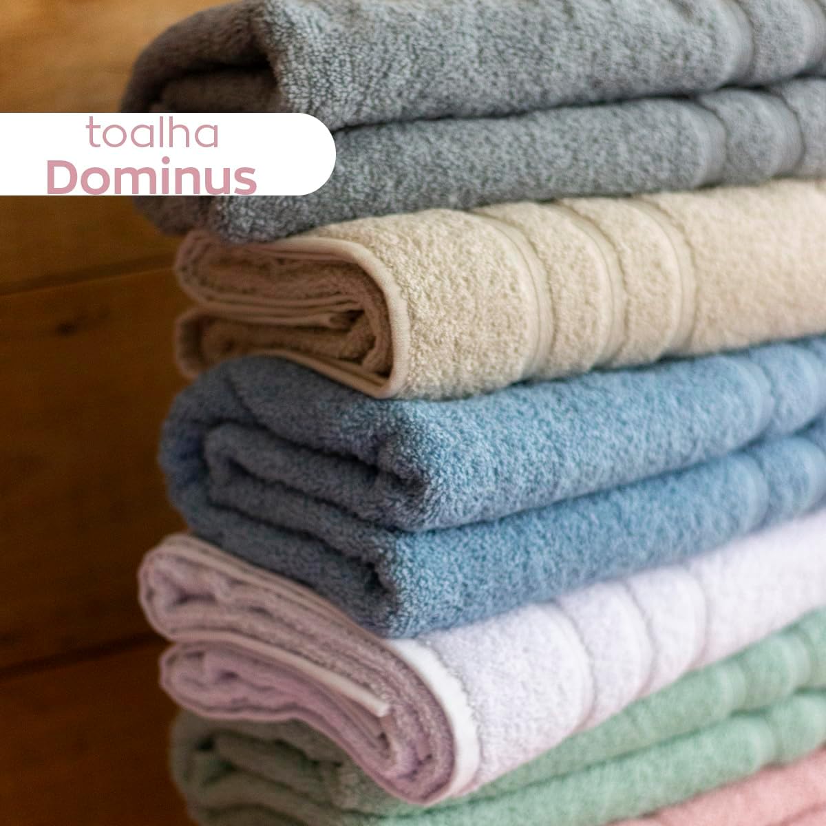 Camesa Jogo de Banho Plus Dominus Select 4 peças Azul 99% Algodão 1% Viscose na Amazon