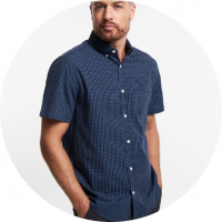 Camisa Comfort Em Algodão Com Estampa Xadrez Azul na Lojas Renner