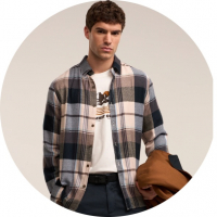 Camisa Em Flanela Com Manga Longa E Estampa Xadrez Azul na Lojas Renner