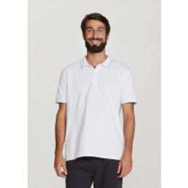 Camisa Polo Básica Masculina Em Malha De Algodão Com Bordado na Outlet Espaço Hering
