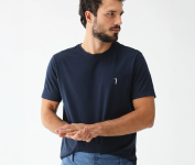 Camiseta Aleatory Reta Mini Icon Azul-Marinho na Dafiti