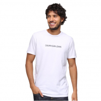 Camiseta Calvin Klein Jeans Logo Masculina - Branco na Netshoes