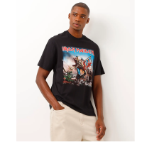 Camiseta De Algodão Iron Maiden Preta - Pp na C&A