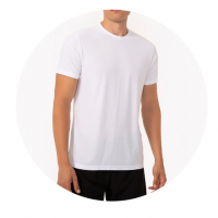Camiseta De Poliamida Manga Curta Gola Redonda Esportiva Ace Performance Branco na C&A