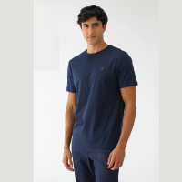 Camiseta Dudalina Reta Logo Azul-Marinho na Dafiti