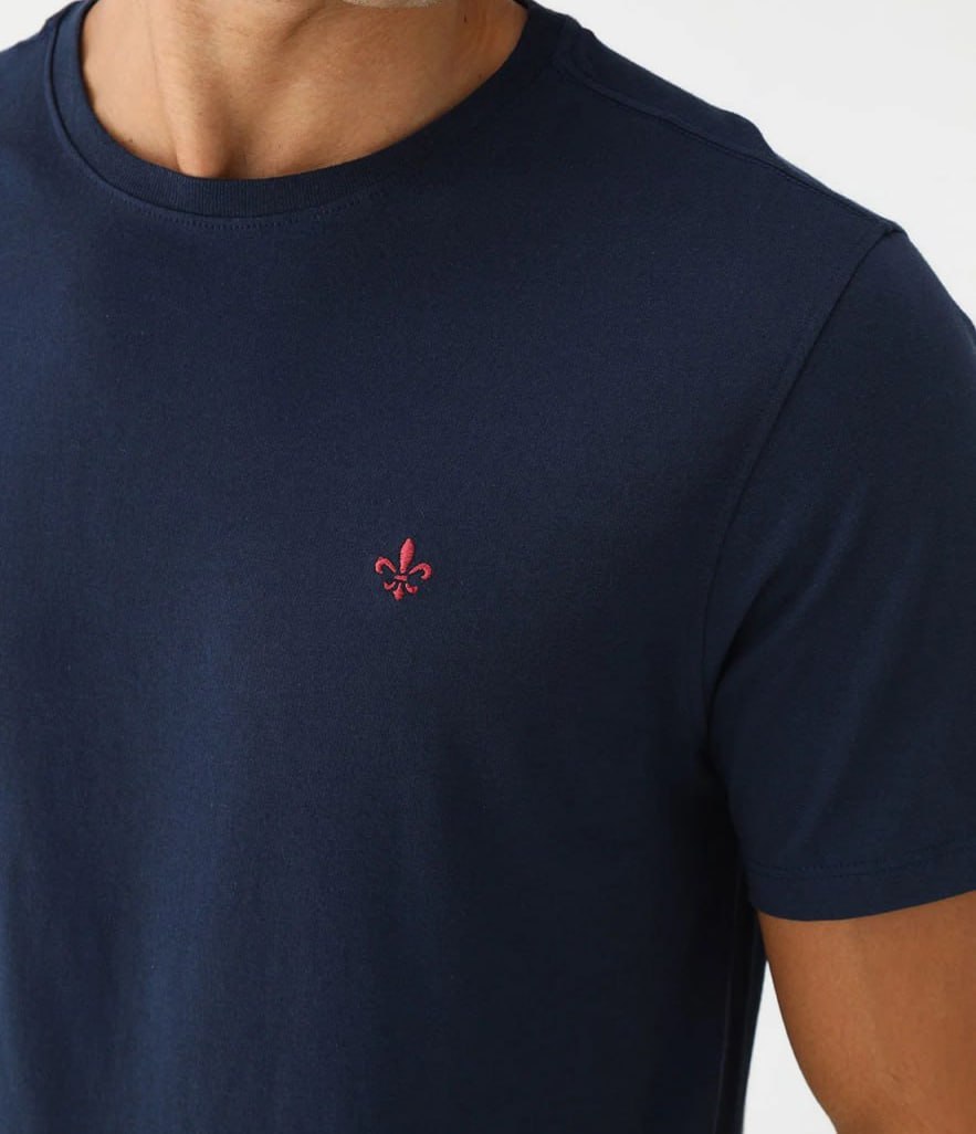Camiseta Dudalina Reta Logo Azul-Marinho na Dafiti