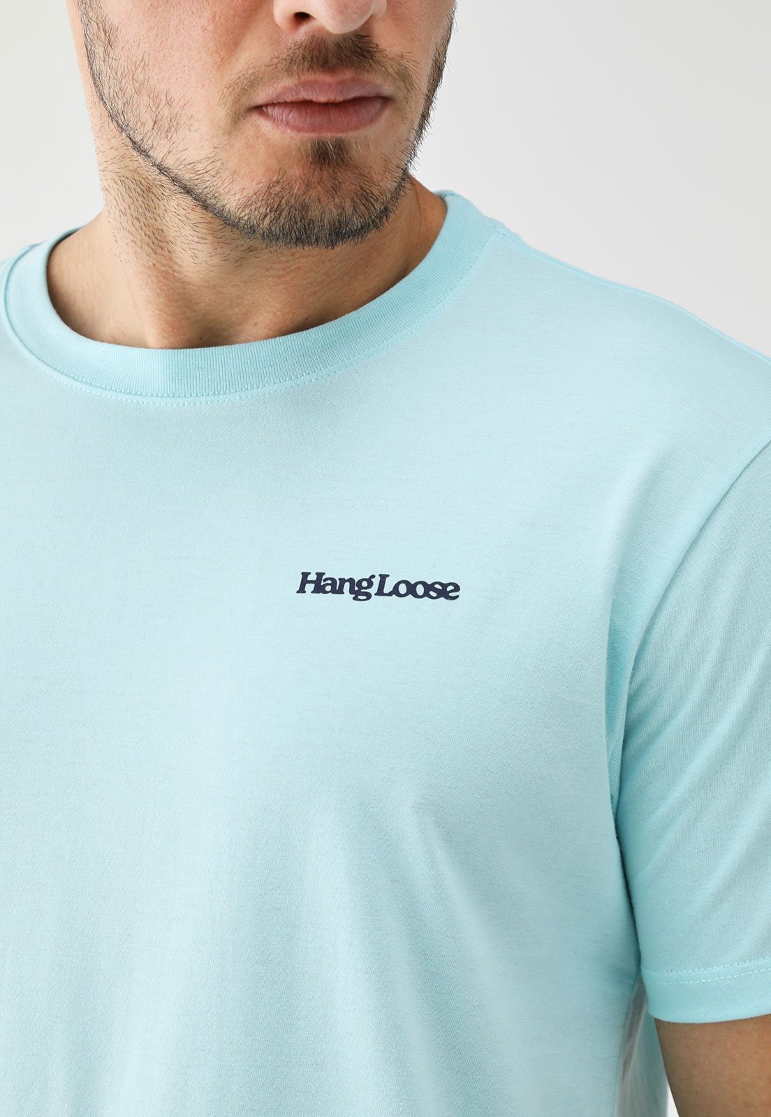 Camiseta Hang Loose Reta Logo Azul na Dafiti