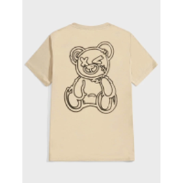 Camiseta Impressão de Urso de Desenho Animado na Shein