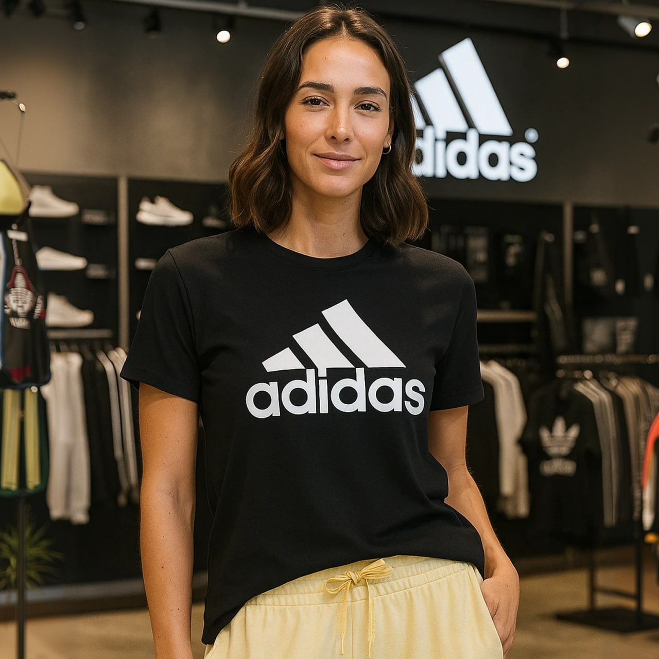 Camiseta LOUNGEWEAR Essentials Logo Adidas na Adidas