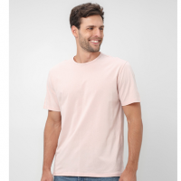 Camiseta Masculina Básica Regular Manga Curta Rosa | Pool Basics na Riachuelo