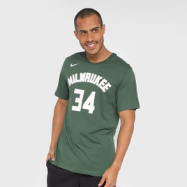 Camiseta NBA Nike Milwaukee Bucks Masculina - Verde na Netshoes