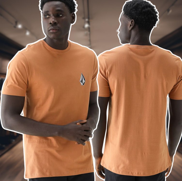 Camiseta Volcom Reta Deadly Stone Caramelo na Dafiti