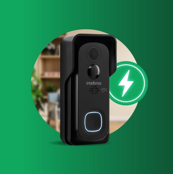 Campainha Inteligente Para Vídeo Porteiro Wi-Fi Allo w5 Preto Intelbras na Amazon