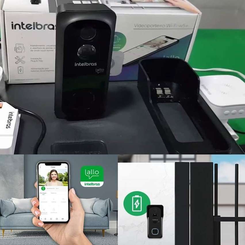 Campainha Inteligente Para Vídeo Porteiro Wi-Fi Allo w5 Preto Intelbras na Amazon