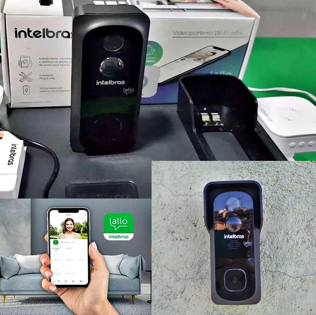 Campainha Inteligente Para Vídeo Porteiro Wi-Fi Allo w5 Preto Intelbras na Amazon