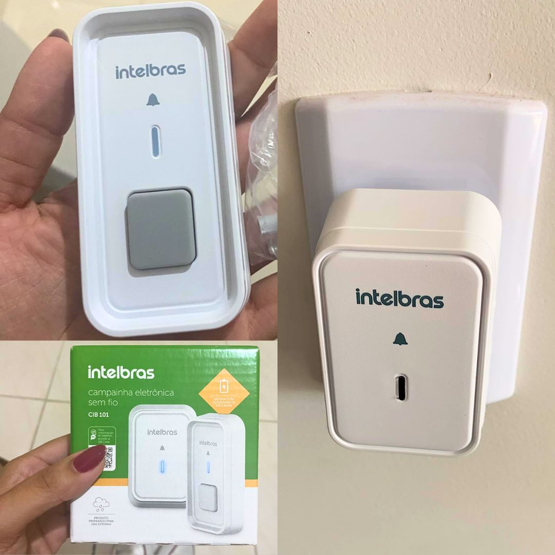 Campainha Sem Fio com Bateria Intelbras CIB 101 Branco na Amazon