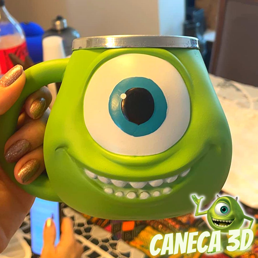 Caneca 3d Mike Wazowski 250ml Resina Monstros Sa Zona Criativa na Amazon