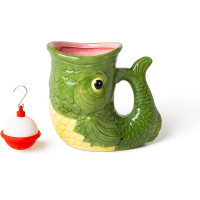 Caneca Bigmouth Fish Com Infusor, Verde, Média na Amazon
