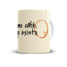 Caneca Chico Rei & 3 Corações Tomo Café Logo Existo - 325ml na Mercafé