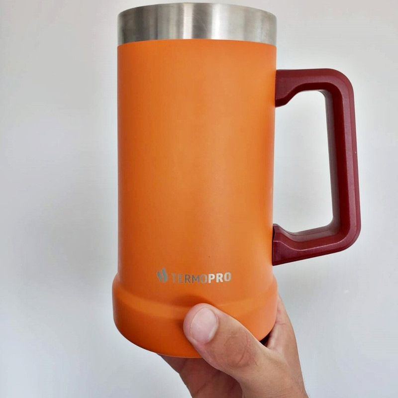 Caneca Térmica para Cerveja Laranja 709 Ml Termopro na Amazon