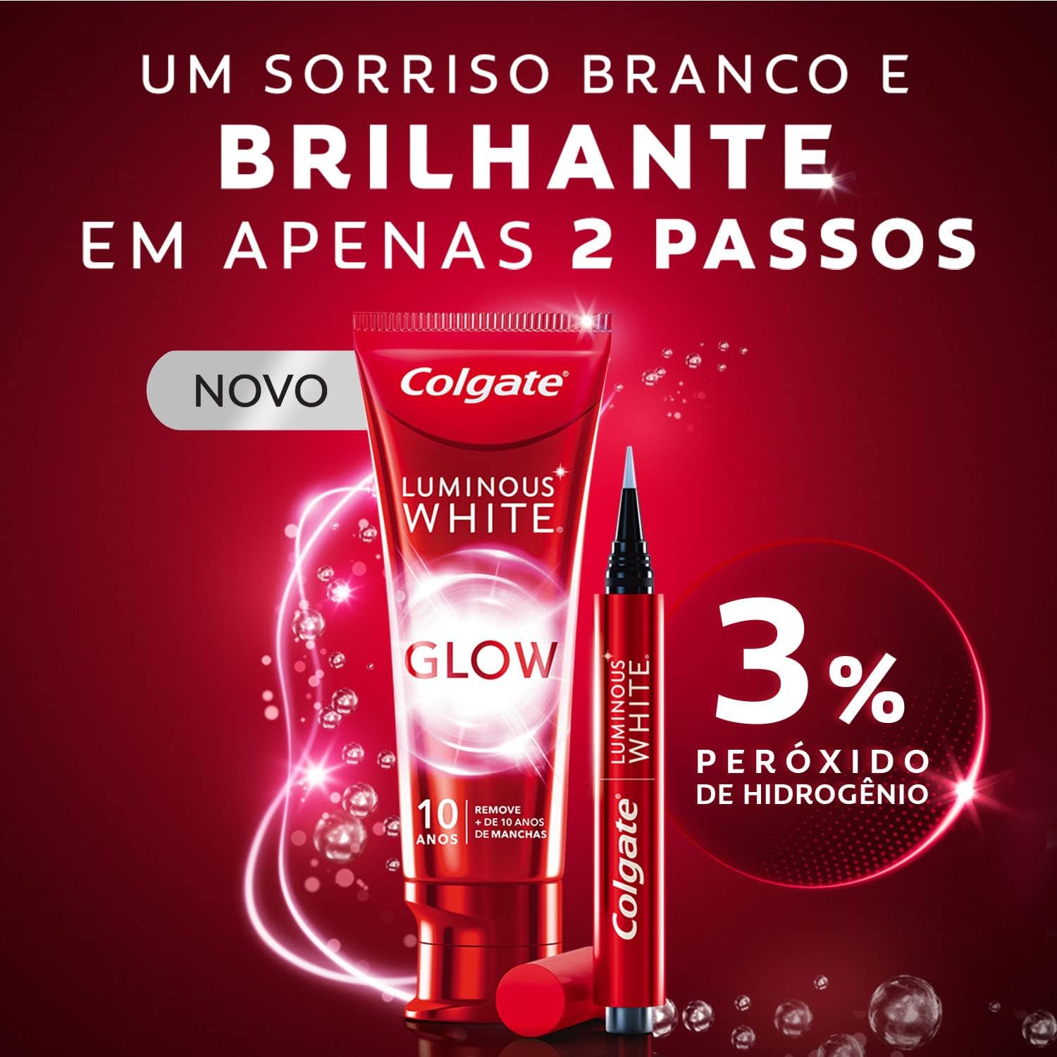 Caneta Clareadora Dental Colgate Luminous White Para Uso Noturno e Fácil de Usar 2,5 ml na Amazon