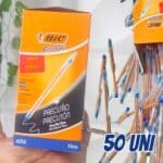 Caneta Esferográfica Azul de Ponta Fina Bic Cristal Precisão – Ponta Ultra Fina de 0.8mm. Escrita Macia e Cor Intensa na Amazon