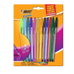 Caneta Esferográfica BIC Cristal Fashion, 12 Cores Vibrantes, Ponta Média de 1.2mm, Blister na Amazon