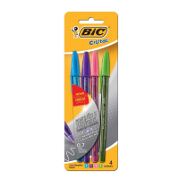 Caneta Esferográfica BIC Cristal Fashion Precisão E Suavidade, 4 Cores, Ponta Ultra Fina, 0.7mm, 902482, 1 Unidade na Amazon