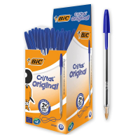 Caneta Esferográfica BIC Cristal Original Dura Mais, Azul, Ponta Média De 1.0mm, 50 Unidades na Amazon