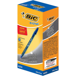 Caneta Esferográfica Bic Cristal Precisão e Suavidade Ponta Ultra Fina 0.7mm 902488 25 Unidades na Amazon