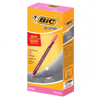 Caneta Esferográfica BIC Cristal Precisão, Rosa, Ponta Ultra Fina De 0.7mm, 12 Unidades na Amazon