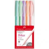 Caneta Esferográfica, Faber-Castell, Trilux Style Colors, 5 Cores Pastéis na Amazon