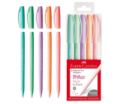 Caneta Esferográfica, Faber-Castell, Trilux Style Colors, 5 Cores Pastéis na Amazon