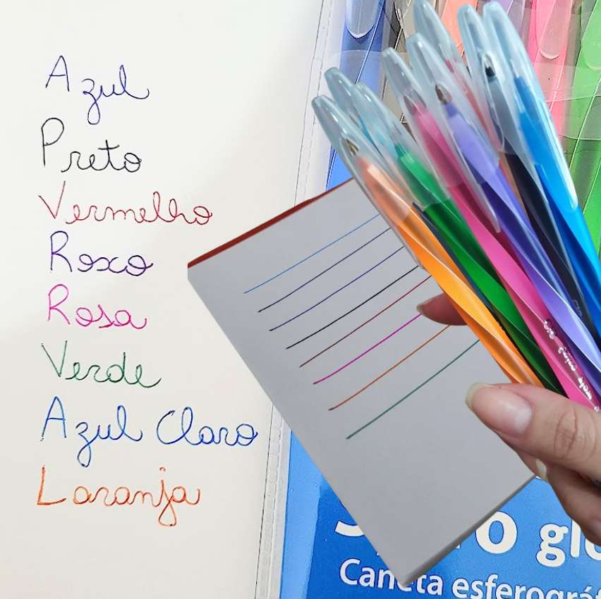 Caneta Esferográfica SPIRO GLOW, CIS, Multicor, Estojo com 8 unidades na Amazon