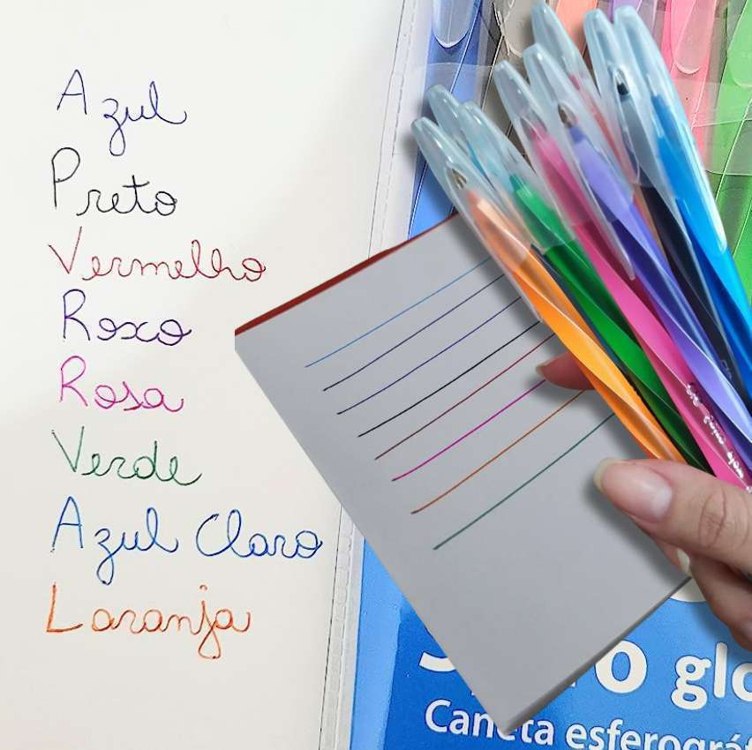 Caneta Esferográfica SPIRO GLOW, CIS, Multicor, Estojo com 8 unidades na Amazon