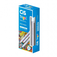 Caneta Gel 0.8mm CIS TRIGEL Pastel, Branca, Caixa Com 12 Unidades na Amazon