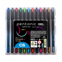 Caneta Gel Pentonic, Estojo Com 12 Cores Sortidas na Amazon