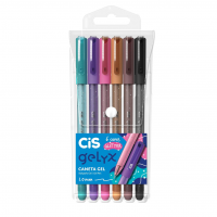Caneta Gel – CiS Gelyx – Estojo Com 6 Unidades – Glitter na Amazon