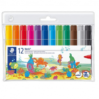 Caneta Hidrocor, Staedtler, Jumbo Noris, 340 WP12 04, 12 Cores na Amazon