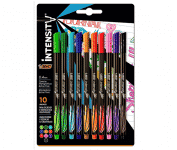 Caneta Hidrográfica BIC Intensity 10 Cores Vivas Ponta Ultra Fina de 0.4mm, 971109, Precisão no Traço na Amazon