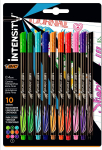 Caneta Hidrográfica BIC Intensity, 10 Cores Vivas, Ponta Ultra Fina de 0.4mm, 971109, Precisão no Traço na Amazon