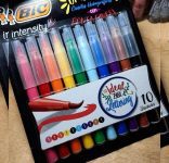 Caneta Hidrográfica BIC Intensity Brush Pens, Ponta Pincel, Traço Fino ou Grosso, 10 Cores na Amazon