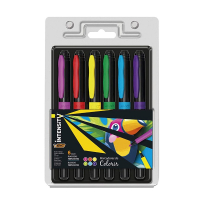Caneta Hidrográfica BIC Intensity, Ponta Média De 1.1mm, 6 Cores Vibrantes PT 6 UM na Amazon