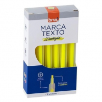 Caneta Marca Texto, Dashligth, Amarelo Fluorescente, Caixa Com 12 Unidades, BRW na Amazon