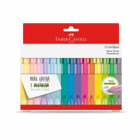 Caneta Marca Texto, Faber-Castell, Grifpen, 15 Cores, Modelo: MT/ES15ZF, Cor: Multicor na Amazon