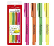Caneta Marca Texto, Faber-Castell, Grifpen, MT/ESZF, 4 Cores na Amazon
