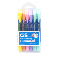 Caneta Marca Texto Gel, CiS, Lumini Gel Pastel, 6 Cores Tons Pastel na Amazon