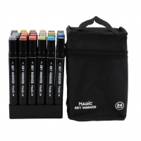 Caneta Marcador Para Colorir, Magic Kids, Art Marker, 24 Cores, Ponta Dupla, Com Bolsa na Amazon